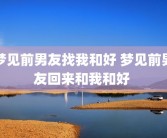 梦见前男友找我和好 梦见前男友回来和我和好 