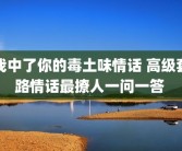 我中了你的毒土味情话 高级套路情话最撩人一问一答 