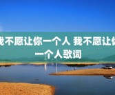 我不愿让你一个人 我不愿让你一个人歌词