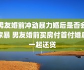 男友婚前冲动暴力婚后是否会家暴 男友婚前买房付首付婚后一起还贷