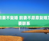 前妻不复婚 前妻不愿意复婚又要联系 