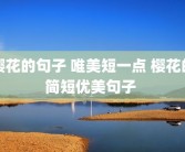樱花的句子 唯美短一点 樱花的简短优美句子 