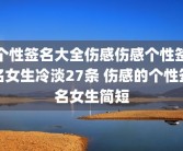 个性签名大全伤感伤感个性签名女生冷淡27条 伤感的个性签名女生简短