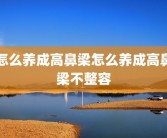 怎么养成高鼻梁怎么养成高鼻梁不整容