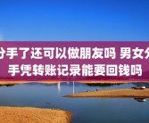 分手了还可以做朋友吗 男女分手凭转账记录能要回钱吗