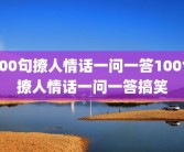 100句撩人情话一问一答100句撩人情话一问一答搞笑