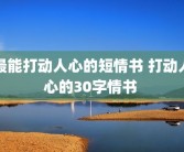 最能打动人心的短情书 打动人心的30字情书 