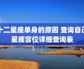 十二星座单身的原因 查询自己星座宫位详细查询表