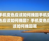 手机变色应该如何挽回手机变色应该如何挽回？手机变色应该如何挽回呢