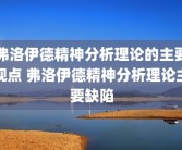 弗洛伊德精神分析理论的主要观点 弗洛伊德精神分析理论主要缺陷