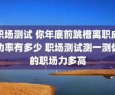 职场测试 你年底前跳槽离职成功率有多少 职场测试测一测你的职场力多高