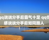 qq说说分手后霸气十足 qq伤感说说分手后如同路人 