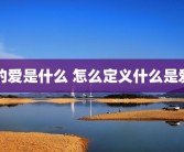 的爱是什么 怎么定义什么是爱