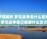 梦境解析 梦见战争是什么意思 梦见战争自己躲避什么含义