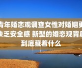 青年婚恋观调查女性对婚姻更缺乏安全感 新型的婚恋观背后到底藏着什么