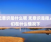 无意识是什么呢 无意识是指人们在什么情况下