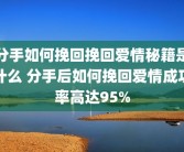 分手如何挽回挽回爱情秘籍是什么 分手后如何挽回爱情成功率高达95%