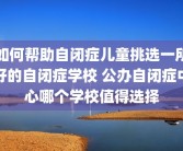 如何帮助自闭症儿童挑选一所好的自闭症学校 公办自闭症中心哪个学校值得选择