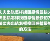 丈夫出轨怎样挽回感情最快丈夫出轨怎样挽回感情最快的方法丈夫出轨怎样挽回感情最快的方法
