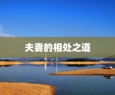 夫妻的相处之道