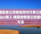 挽回老公攻略如何对付老公的低pu情人 挽回绝情老公的最佳方法