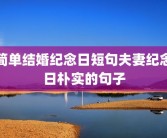 简单结婚纪念日短句夫妻纪念日朴实的句子
