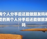 两个人分手后还能做朋友吗相爱的两个人分手后还能做朋友吗