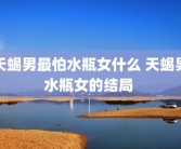 天蝎男最怕水瓶女什么 天蝎男水瓶女的结局 