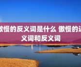 傲慢的反义词是什么 傲慢的近义词和反义词