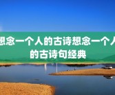 想念一个人的古诗想念一个人的古诗句经典