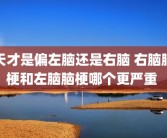 天才是偏左脑还是右脑 右脑脑梗和左脑脑梗哪个更严重 