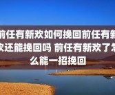 前任有新欢如何挽回前任有新欢还能挽回吗 前任有新欢了怎么能一招挽回