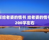 写给老婆的情书 给老婆的情书200字左右