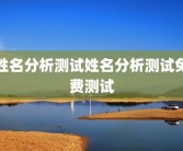 姓名分析测试姓名分析测试免费测试