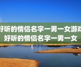好听的情侣名字一男一女游戏好听的情侣名字一男一女