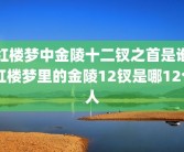 红楼梦中金陵十二钗之首是谁 红楼梦里的金陵12钗是哪12个人