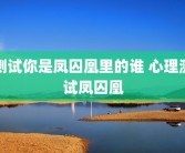 测试你是凤囚凰里的谁 心理测试凤囚凰