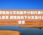 感情线分叉和断开分别代表什么意思 感情线向下分叉是什么意思