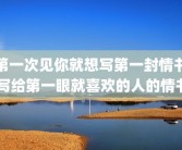 第一次见你就想写第一封情书 写给第一眼就喜欢的人的情书
