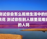 测试你会怎么拒绝生活中的烂桃花 测试你在别人眼里是难缠的人吗