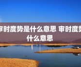 审时度势是什么意思 审时度势什么意思 