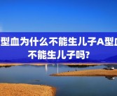 a型血为什么不能生儿子A型血不能生儿子吗?