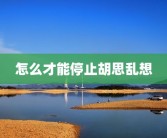 怎么才能停止胡思乱想