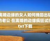 离婚边缘的女人如何挽回出轨的老公 在离婚的边缘疯狂试探txt下载