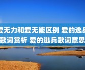 爱无力和爱无能区别 爱的逃兵歌词赏析 爱的逃兵歌词意思