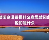 禁闭岛没看懂什么意思禁闭岛说的是什么