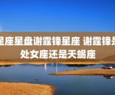 星座星盘谢霆锋星座 谢霆锋是处女座还是天蝎座