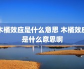 木桶效应是什么意思 木桶效应是什么意思啊