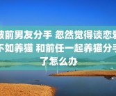 被前男友分手 忽然觉得谈恋爱不如养猫 和前任一起养猫分手了怎么办