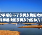 分手后忘不了前男友挽回攻略 分手后挽回前男友的四种方法